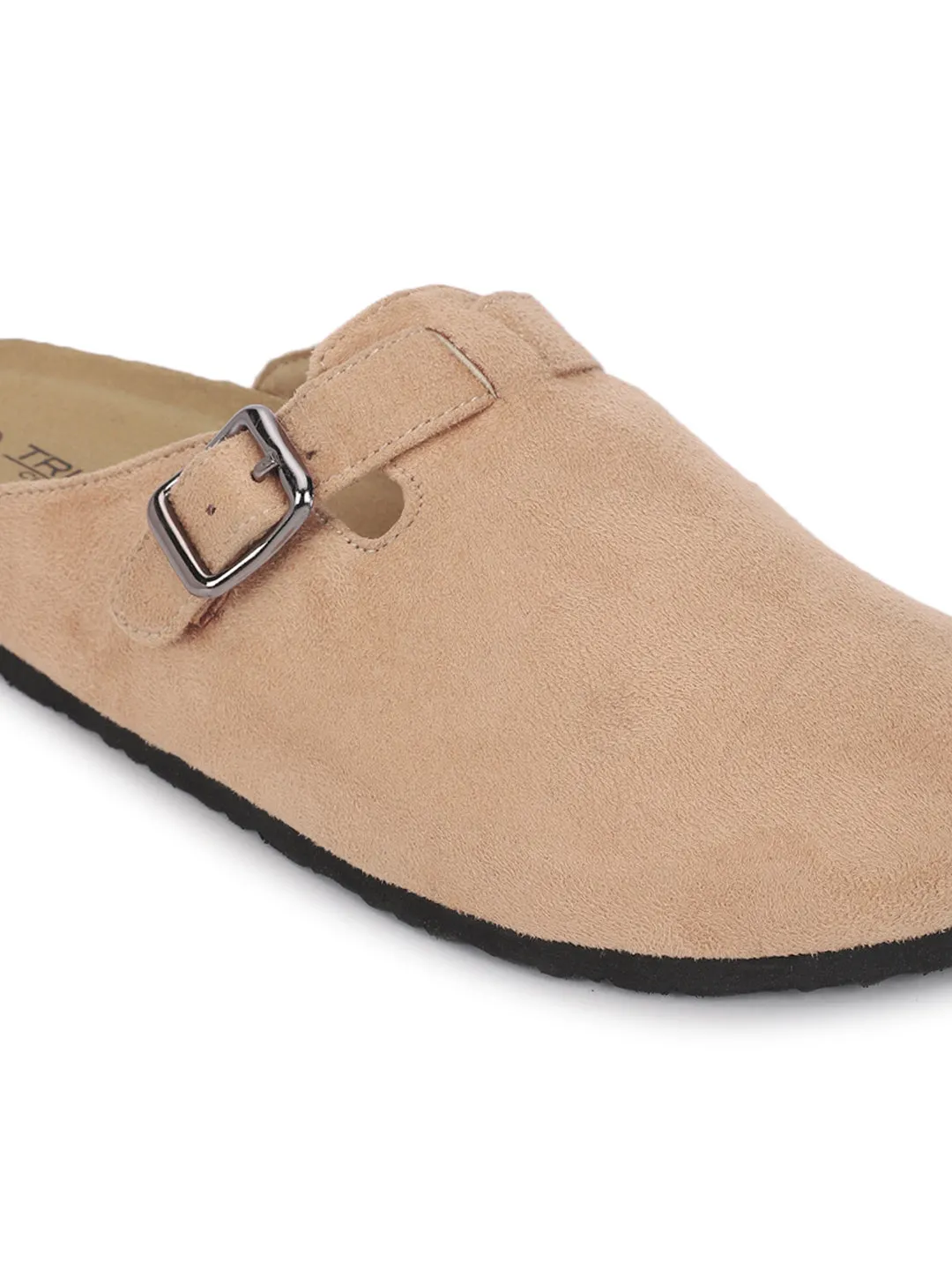 Taupe Suede Cork-Latex Soft Footbed Flats (TC-100506-TAU)