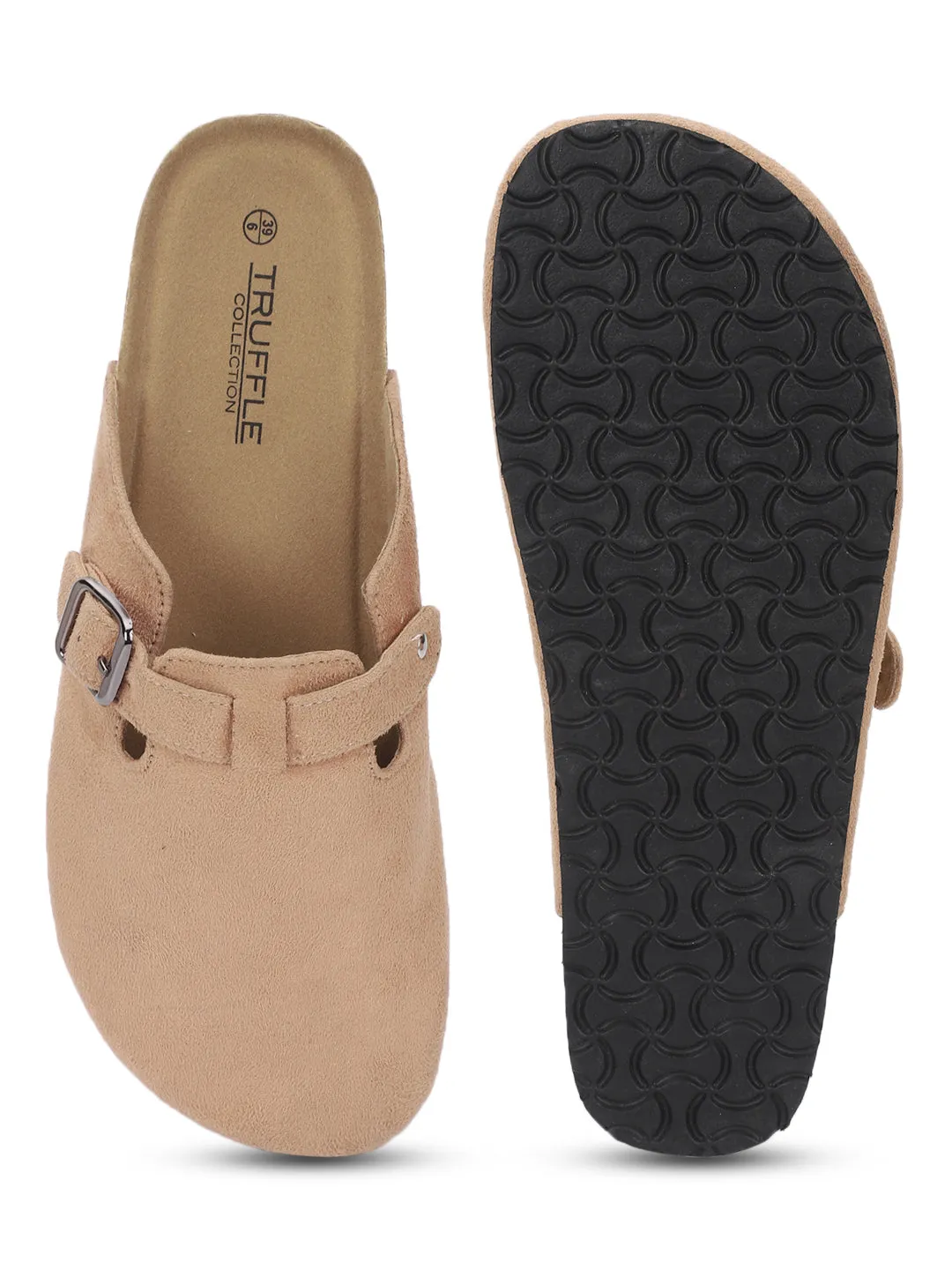 Taupe Suede Cork-Latex Soft Footbed Flats (TC-100506-TAU)