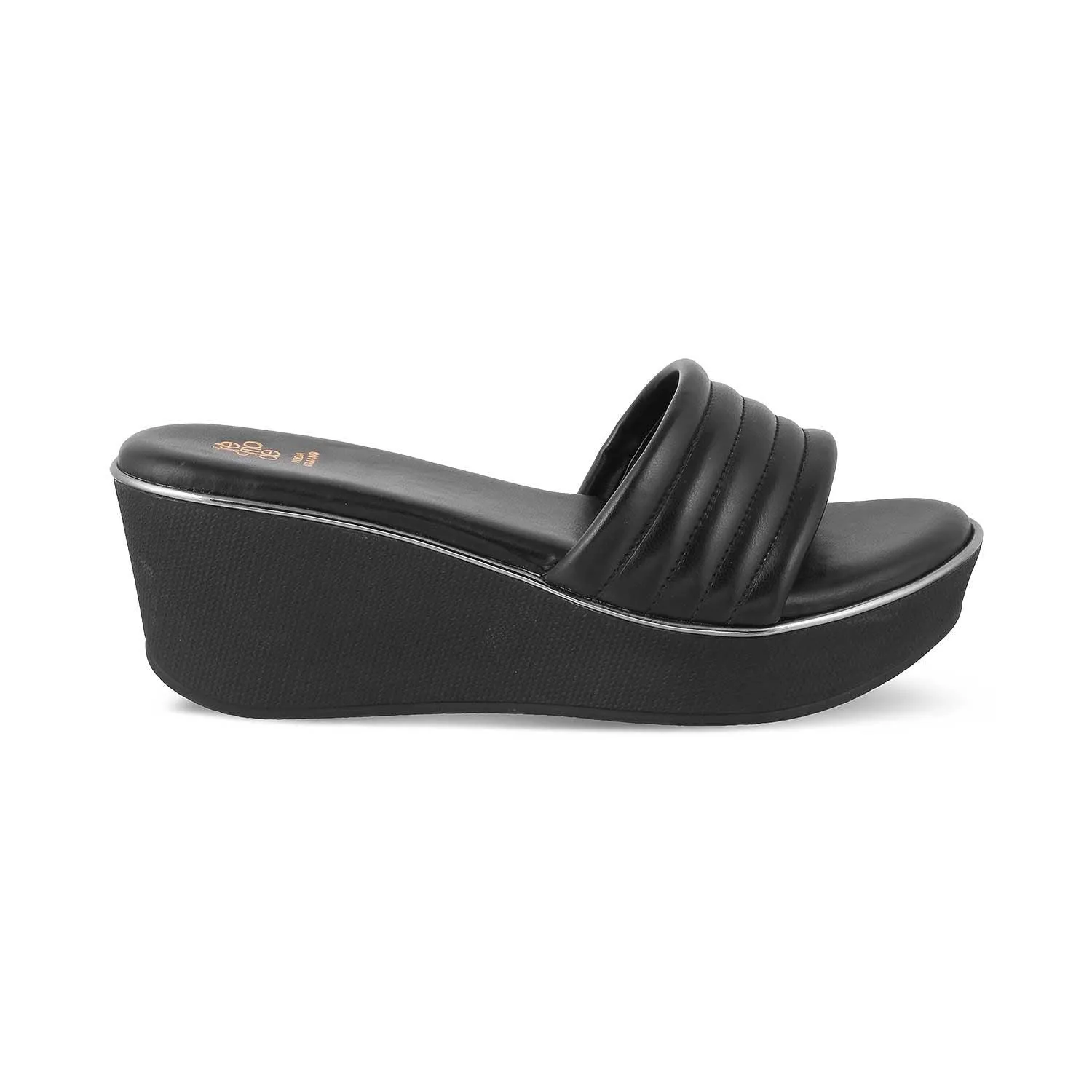 The Skledge Black Women's Dress Wedge Sandals Tresmode