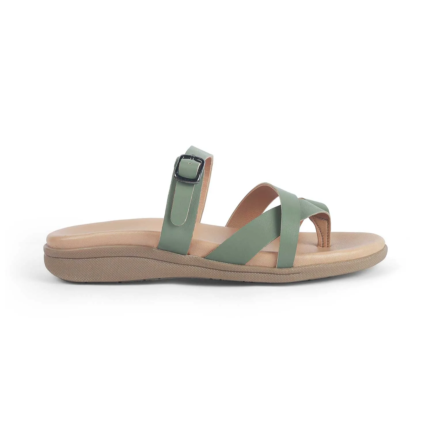 Tresmode Mos Green Women's Casual Flats