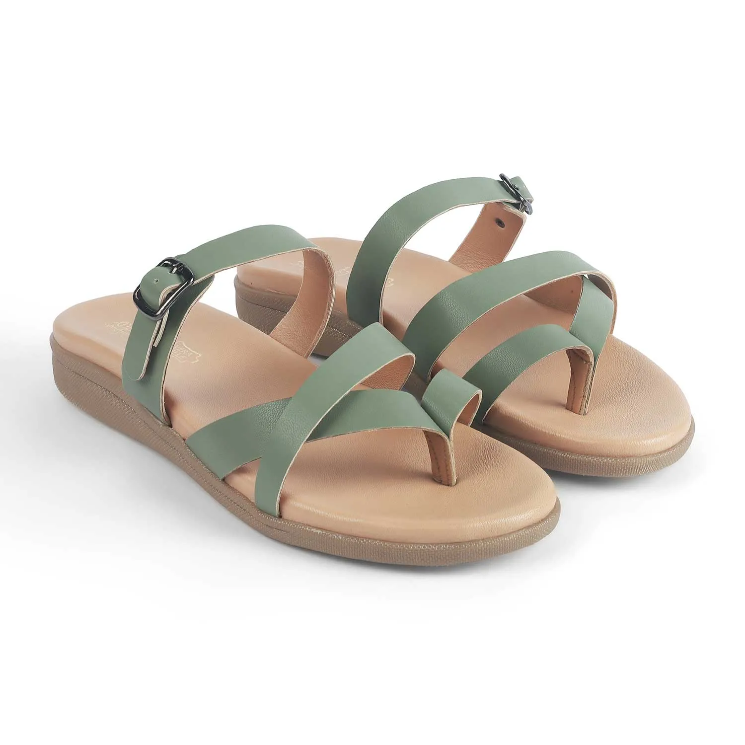 Tresmode Mos Green Women's Casual Flats