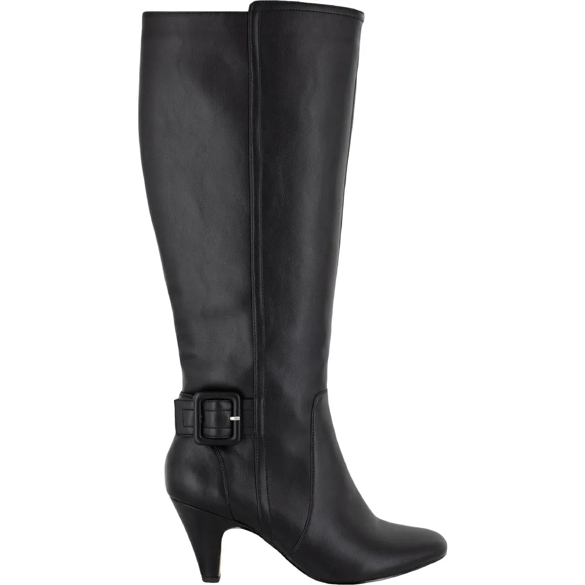 Troy II Womens Leather Almond Toe Knee-High Boots