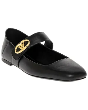 Valentino VLogo Leather Ballerina Flat