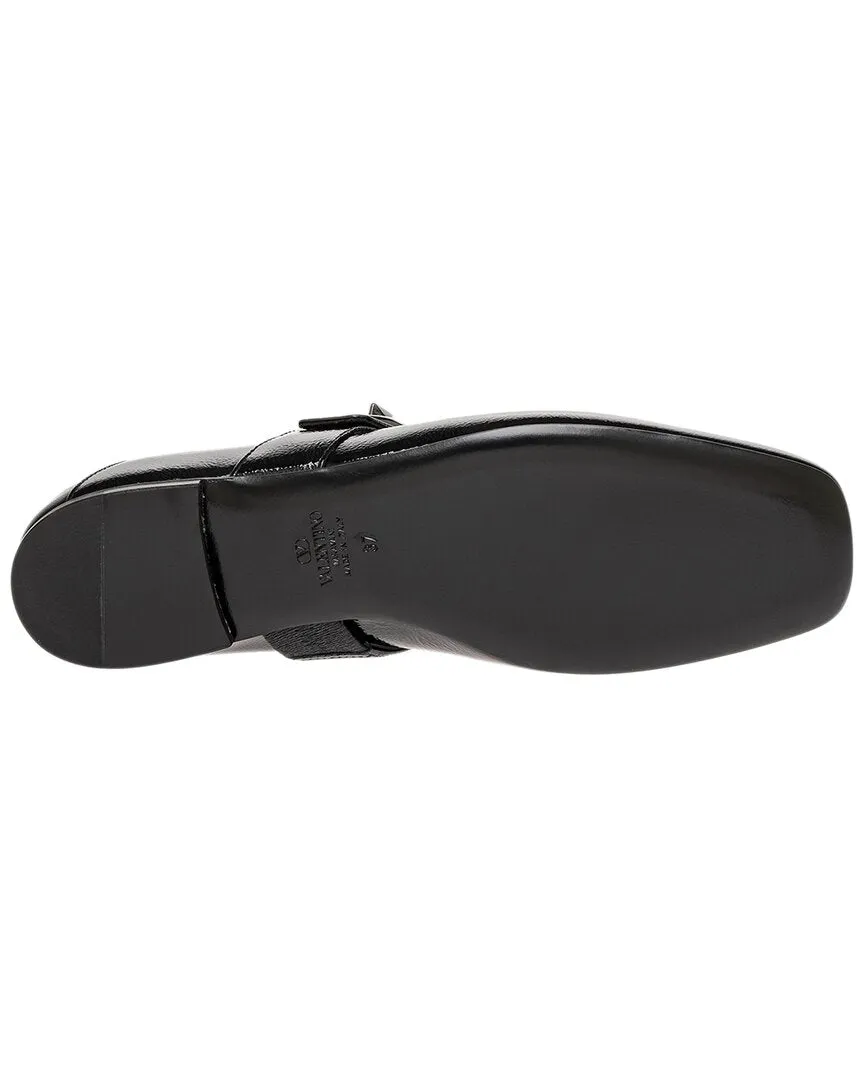 Valentino VLogo Mary Jane Leather Ballerina Flat