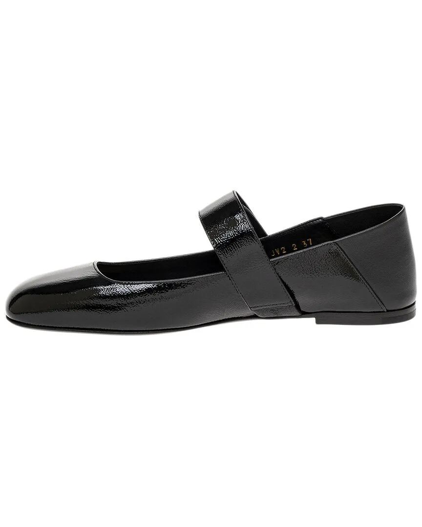 Valentino VLogo Mary Jane Leather Ballerina Flat