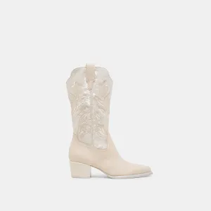 VORAH PEARL BOOTS CREME SEQUIN
