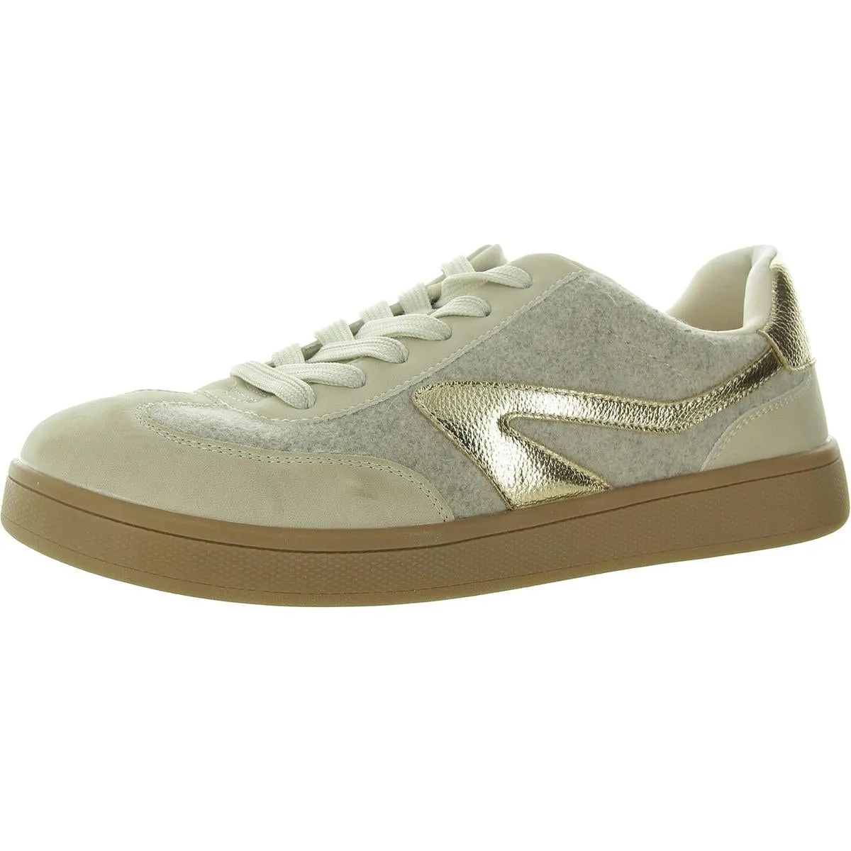 Voyage Womens Lace-Up Faux Leather Skate Shoes