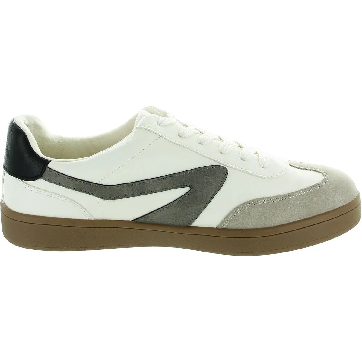 Voyage Womens Lace-Up Faux Leather Skate Shoes