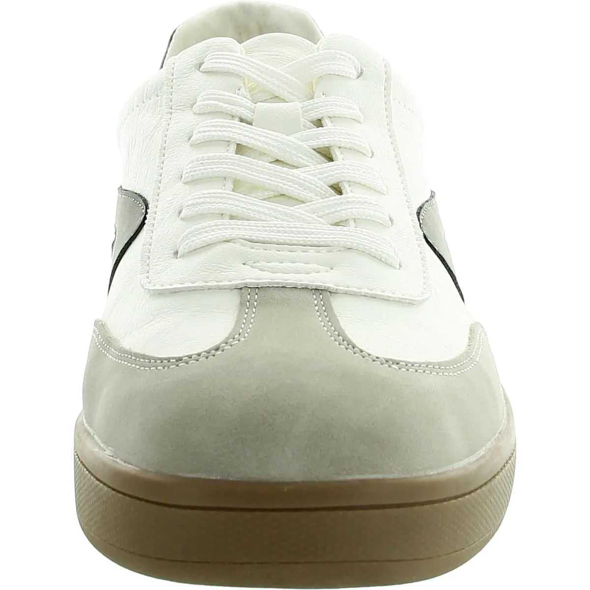 Voyage Womens Lace-Up Faux Leather Skate Shoes