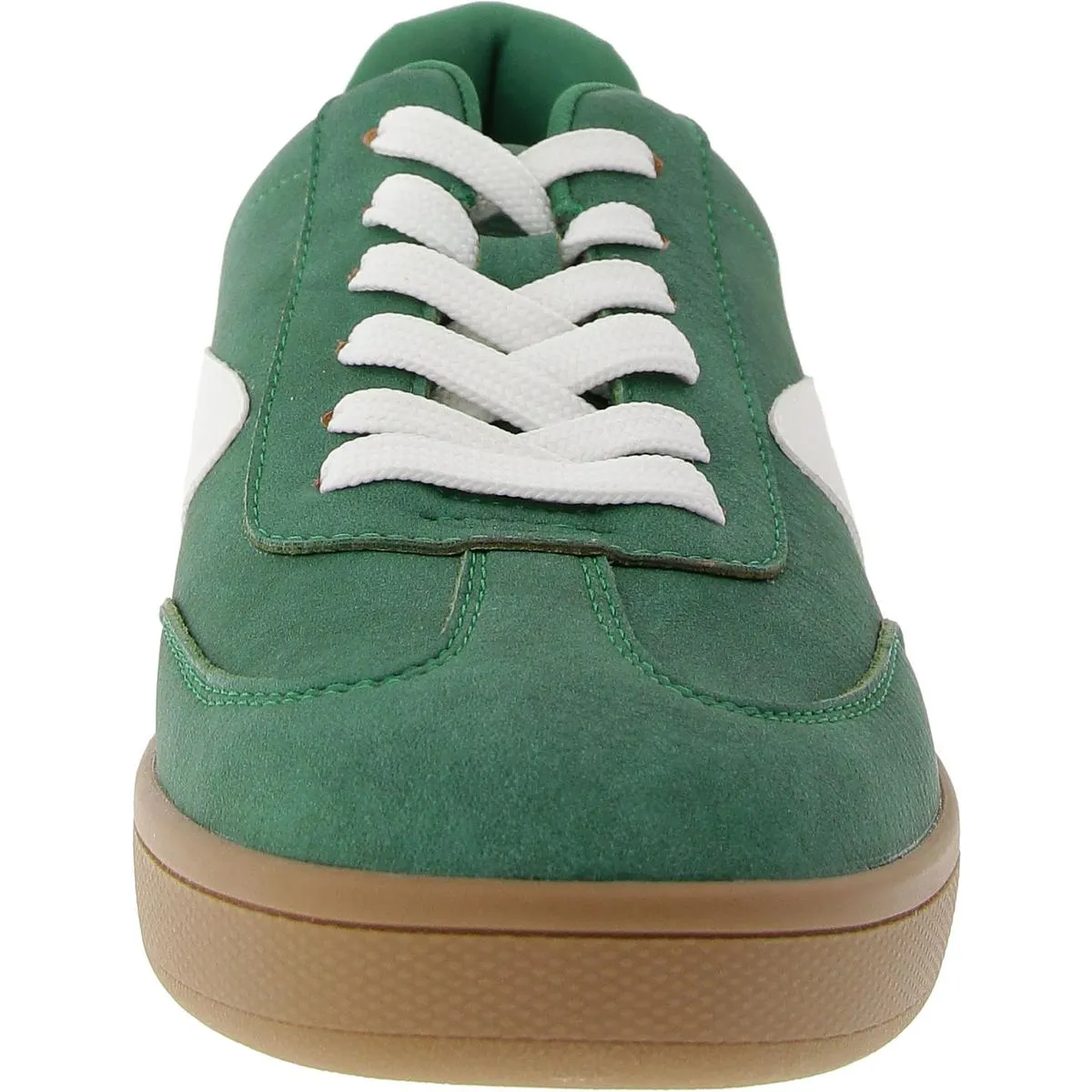 Voyage Womens Lace-Up Faux Leather Skate Shoes