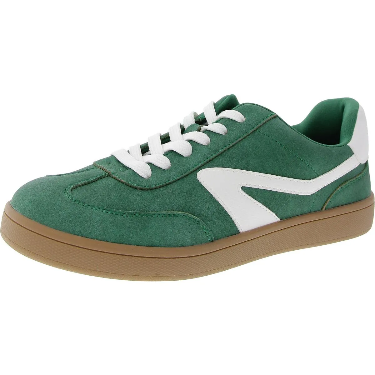 Voyage Womens Lace-Up Faux Leather Skate Shoes