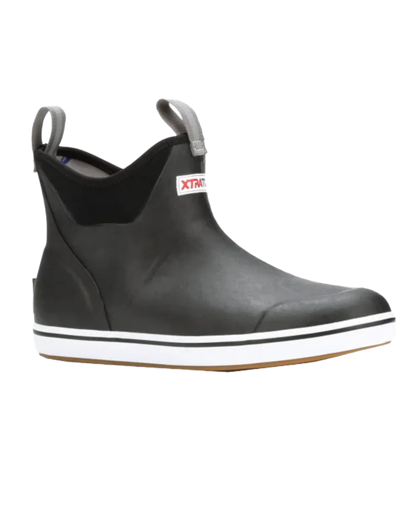 Women's 6" Ankle Deck Boots in Black