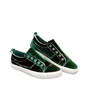 Women's Babalu Sneakers In Green Velvet