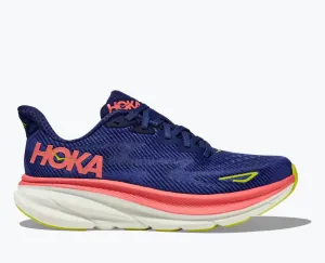 Women's Clifton 9 Running Shoes In Evening Sun/coral