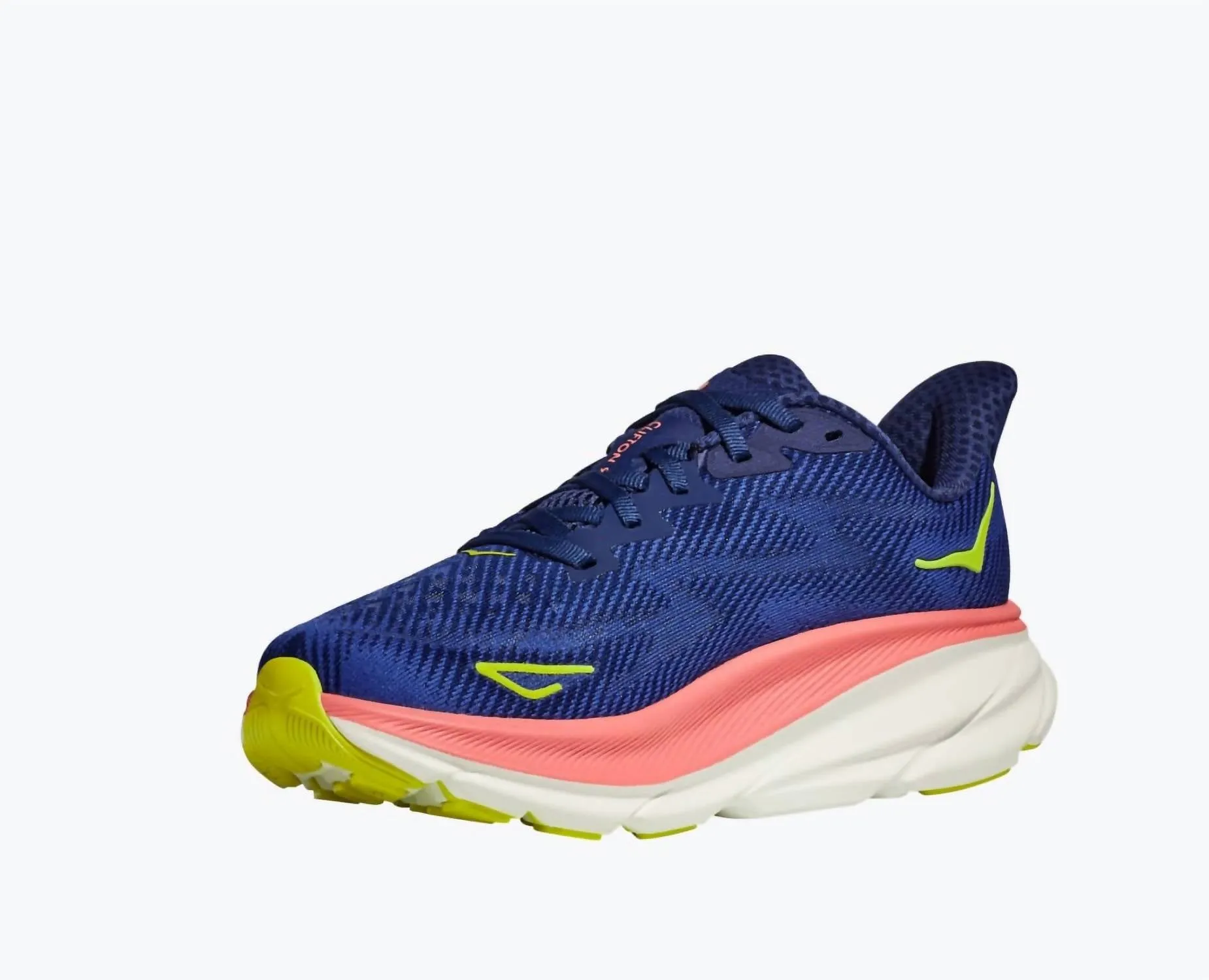 Women's Clifton 9 Running Shoes In Evening Sun/coral