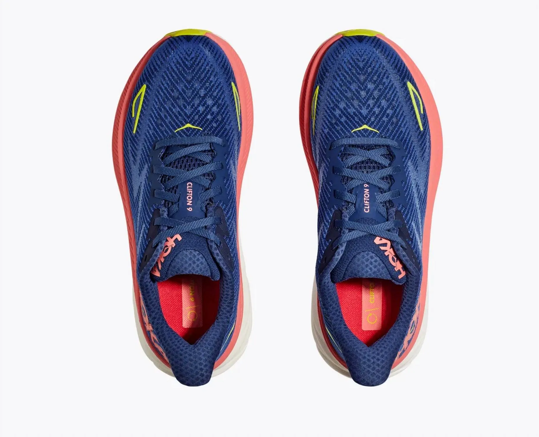 Women's Clifton 9 Running Shoes In Evening Sun/coral