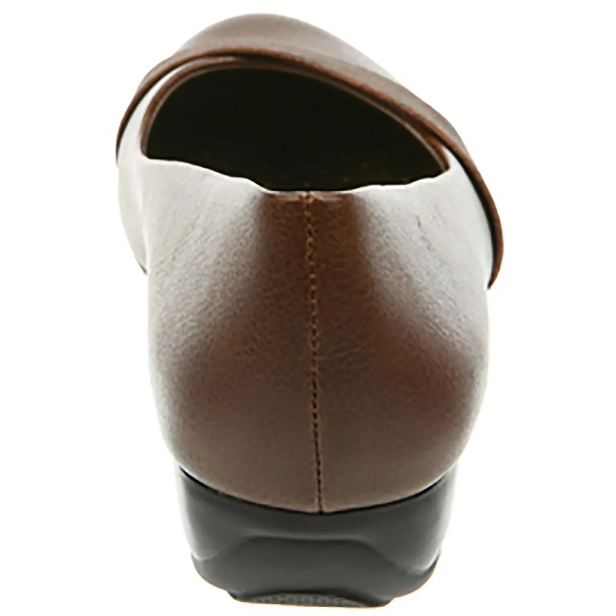 Womens Faux Leather Heeled Ballet Flats