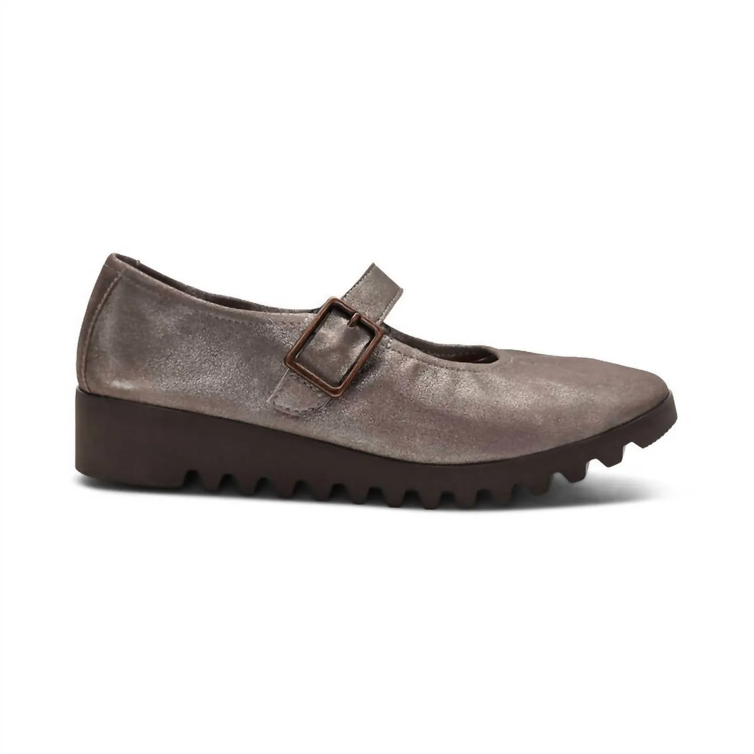 Women's Joanne Mary Jane Flats In Brushed Silver