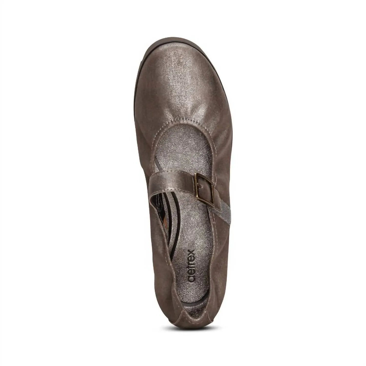 Women's Joanne Mary Jane Flats In Brushed Silver