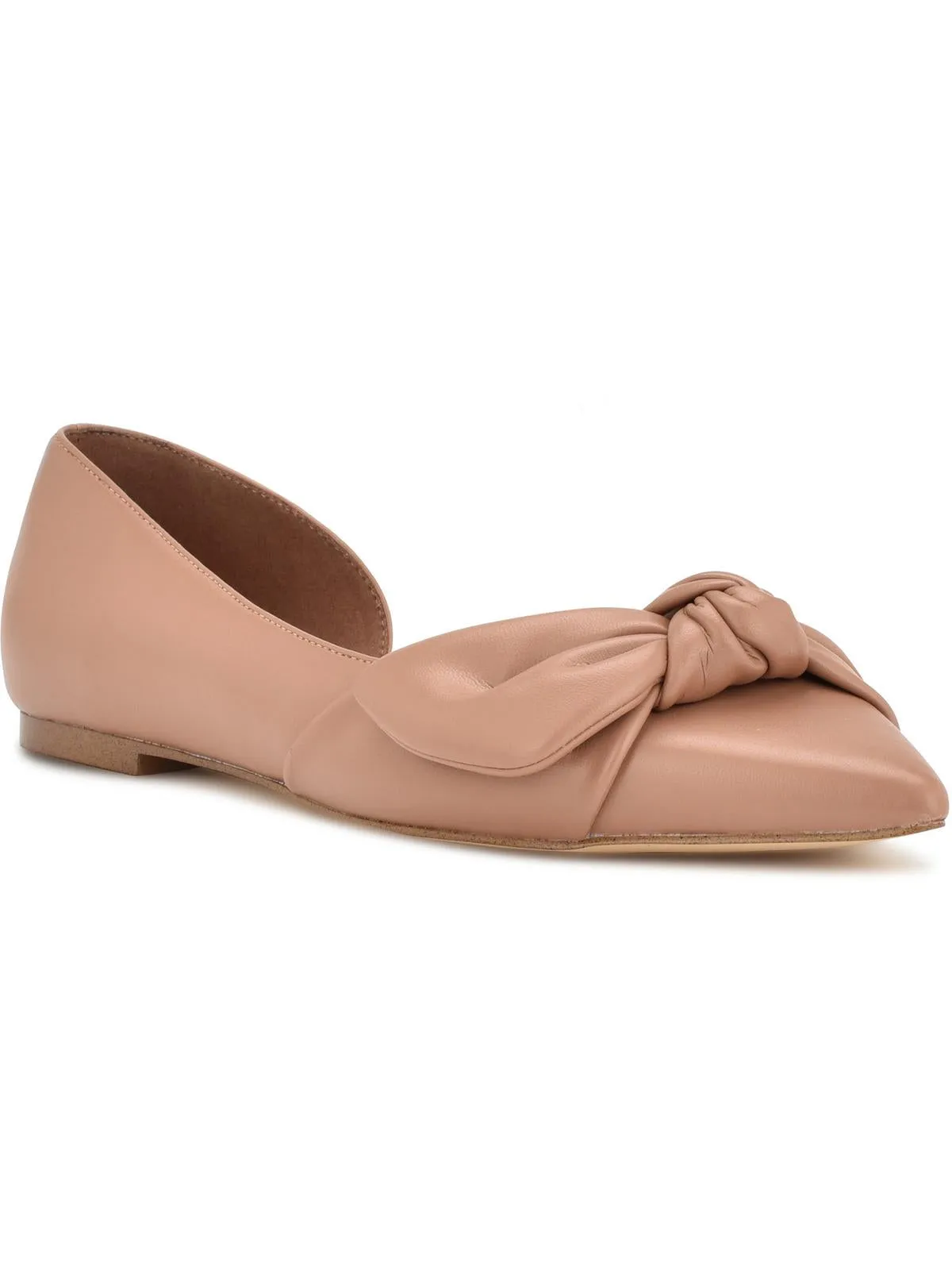 Womens Knot-Front Pointed Toe D'Orsay