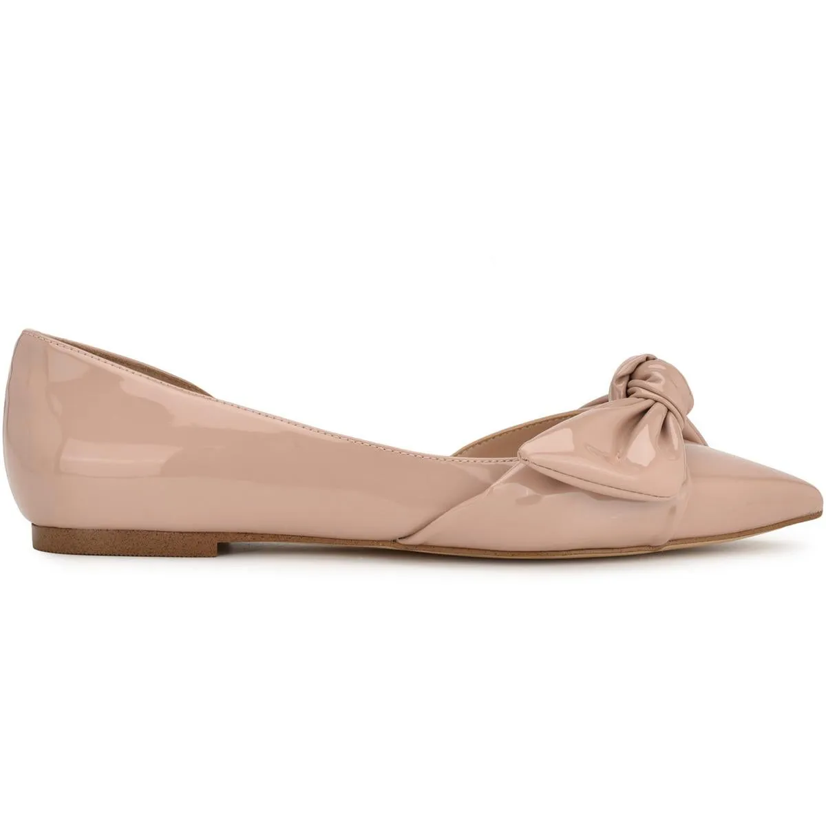 Womens Knot-Front Pointed Toe D'Orsay