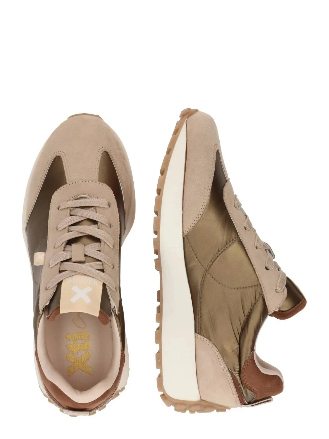 Women's Lace-Up Sneakers In Gold