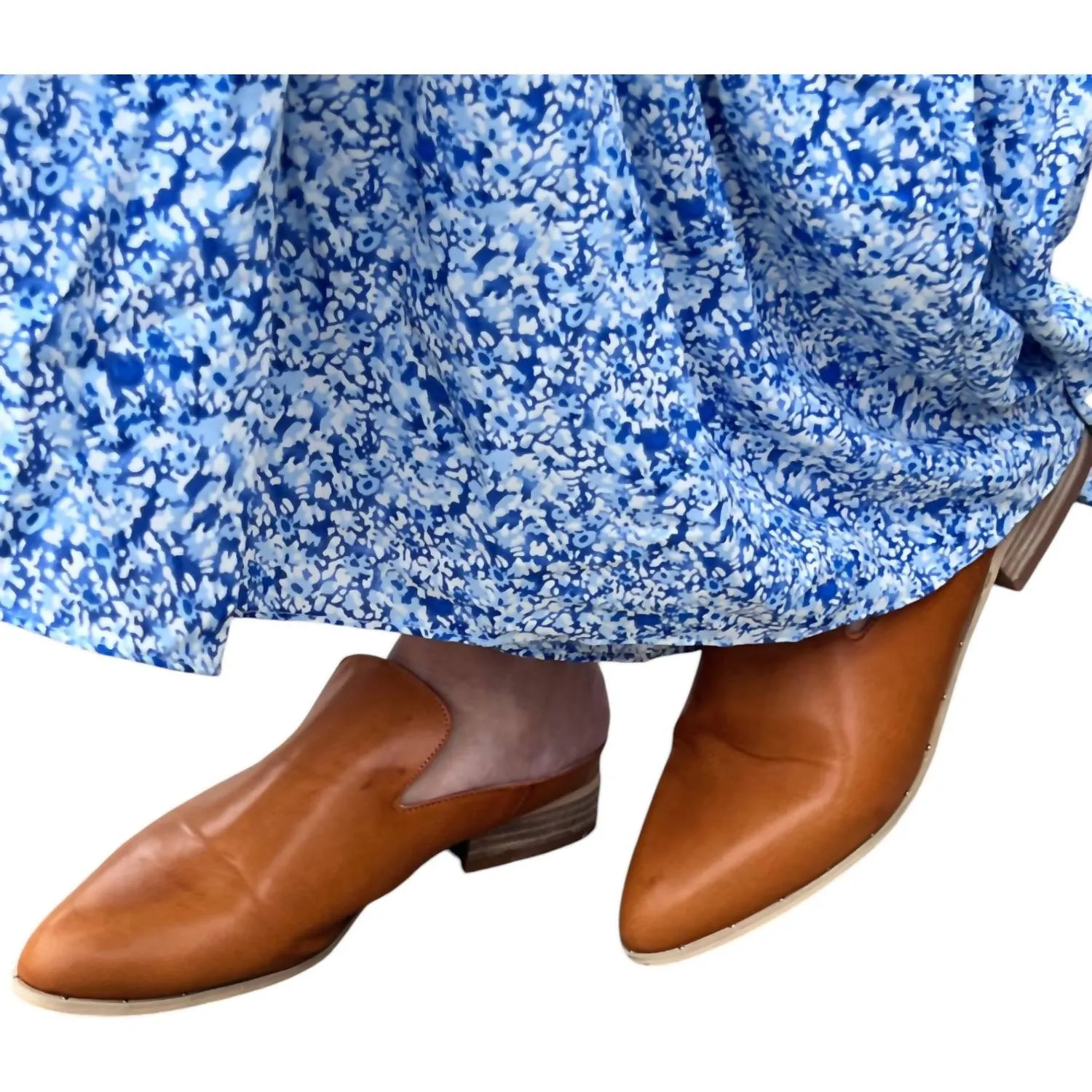Women's Leather Mules In Tan