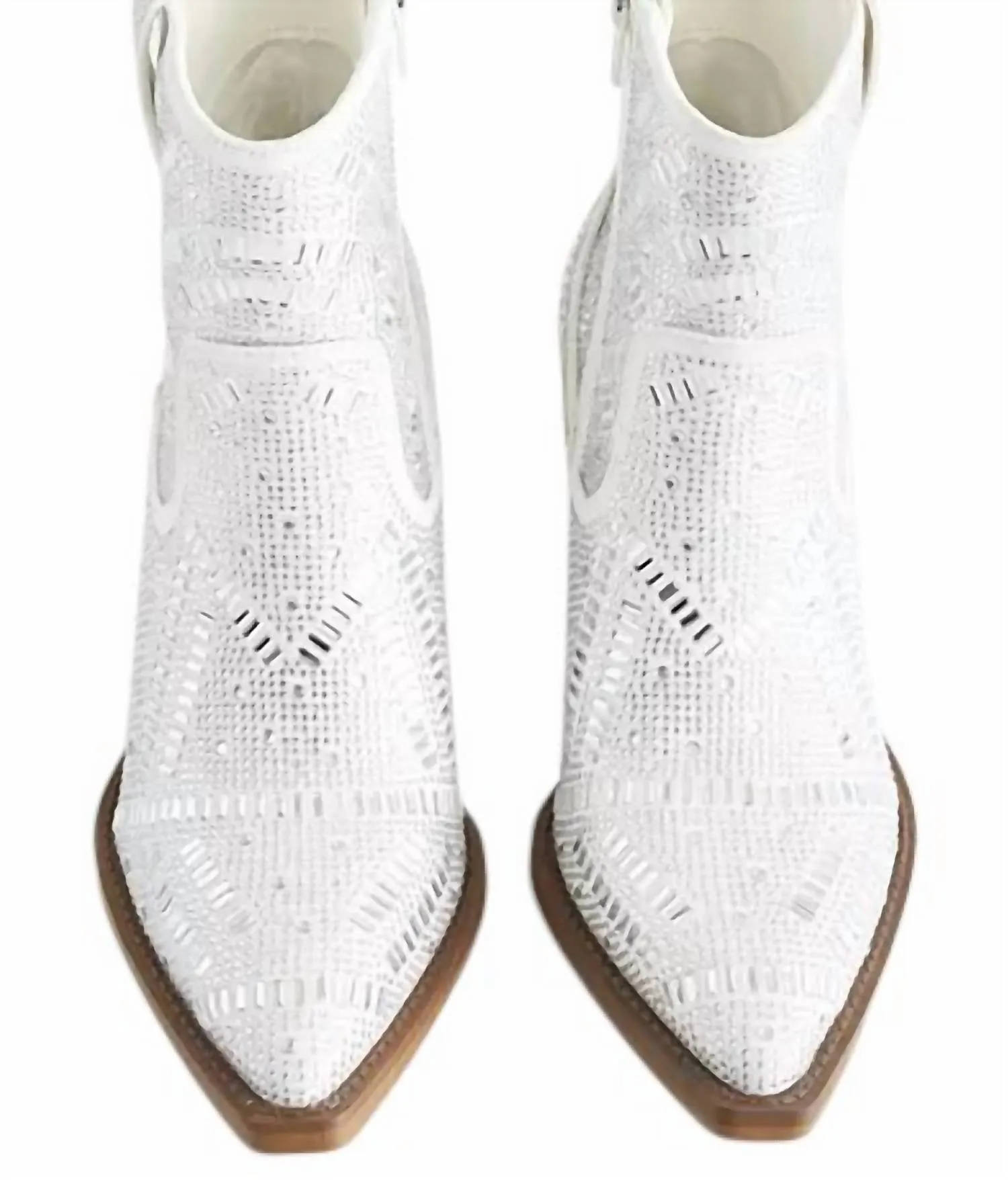 Women's Maze Boot In White Silver
