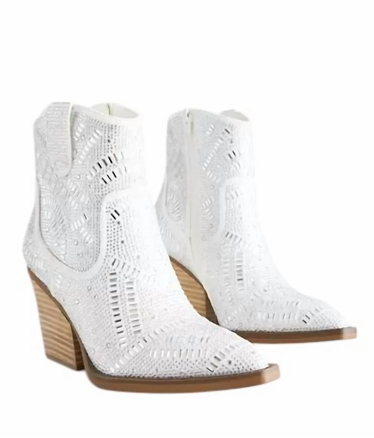 Women's Maze Boot In White Silver