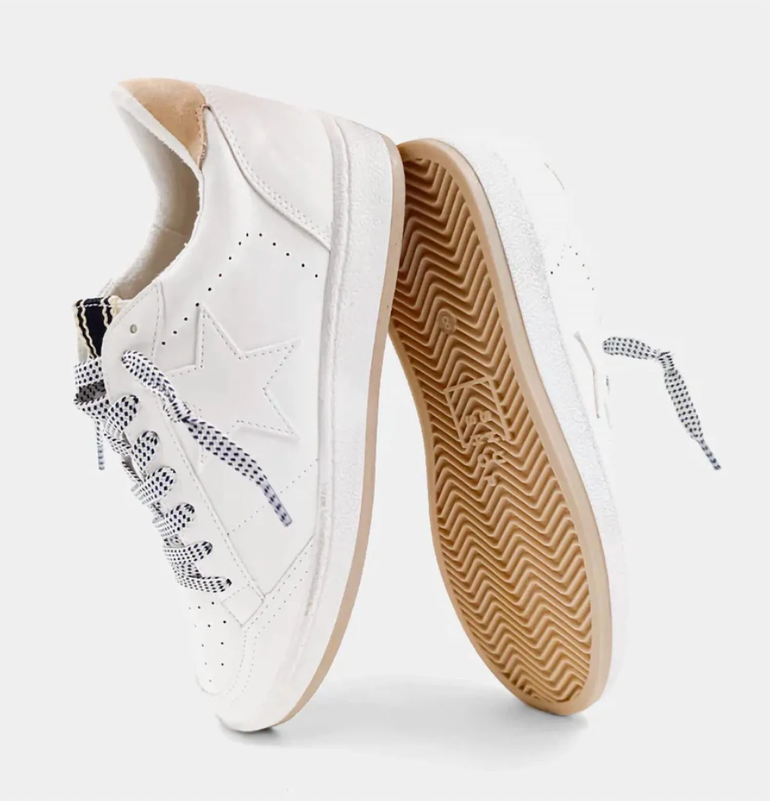 Women's Paz Sneaker In White/sand Suede