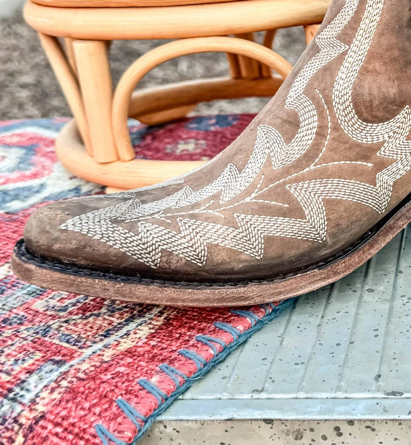 Women's Simone Stitched Ankle Boot In Brown