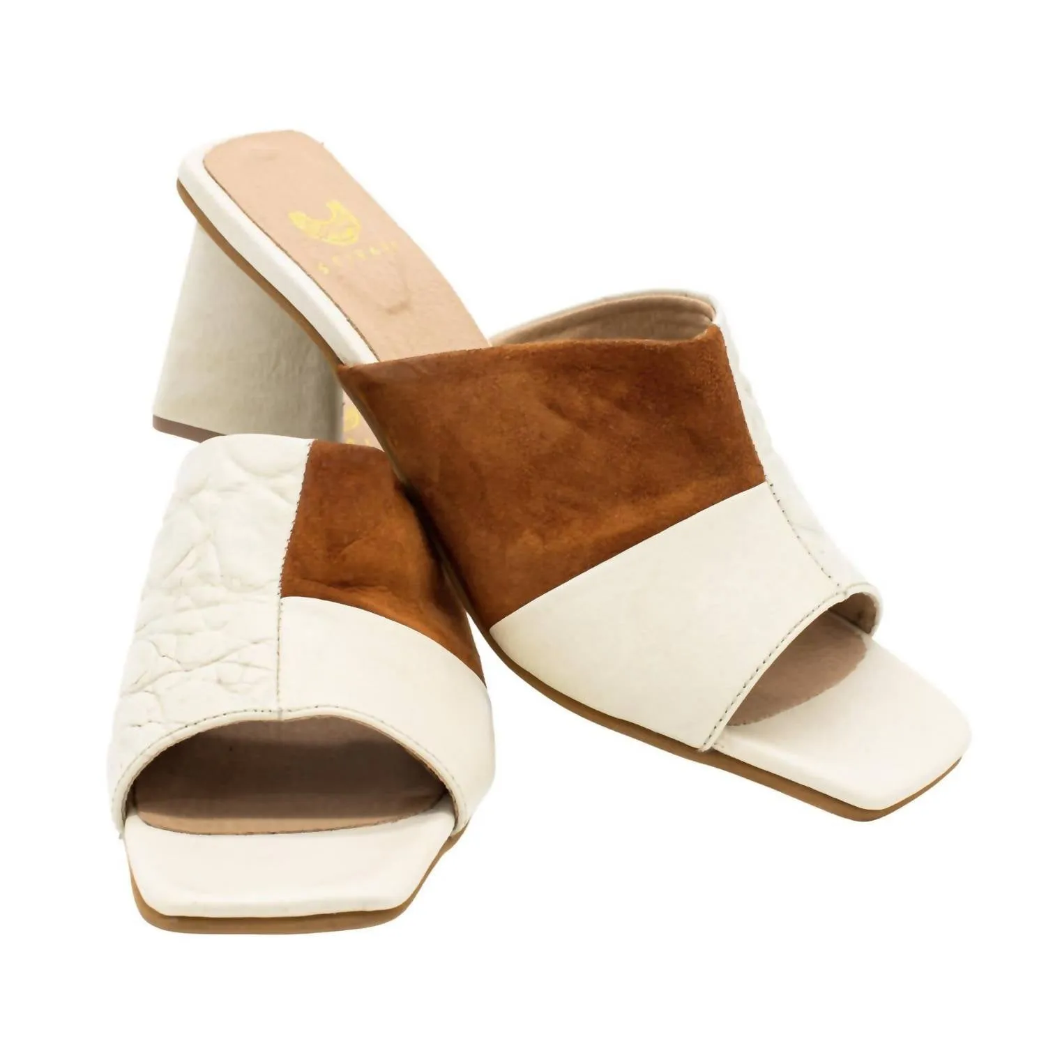 Women's Soulmate Heel Mule In Ivory/tan