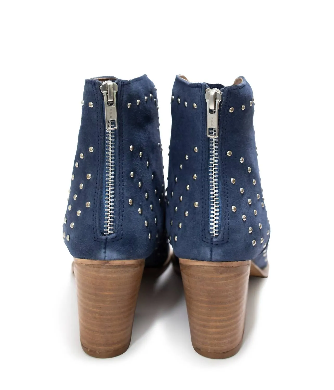 Women's Twilight Studded Heeled Ankle Boot In Denim