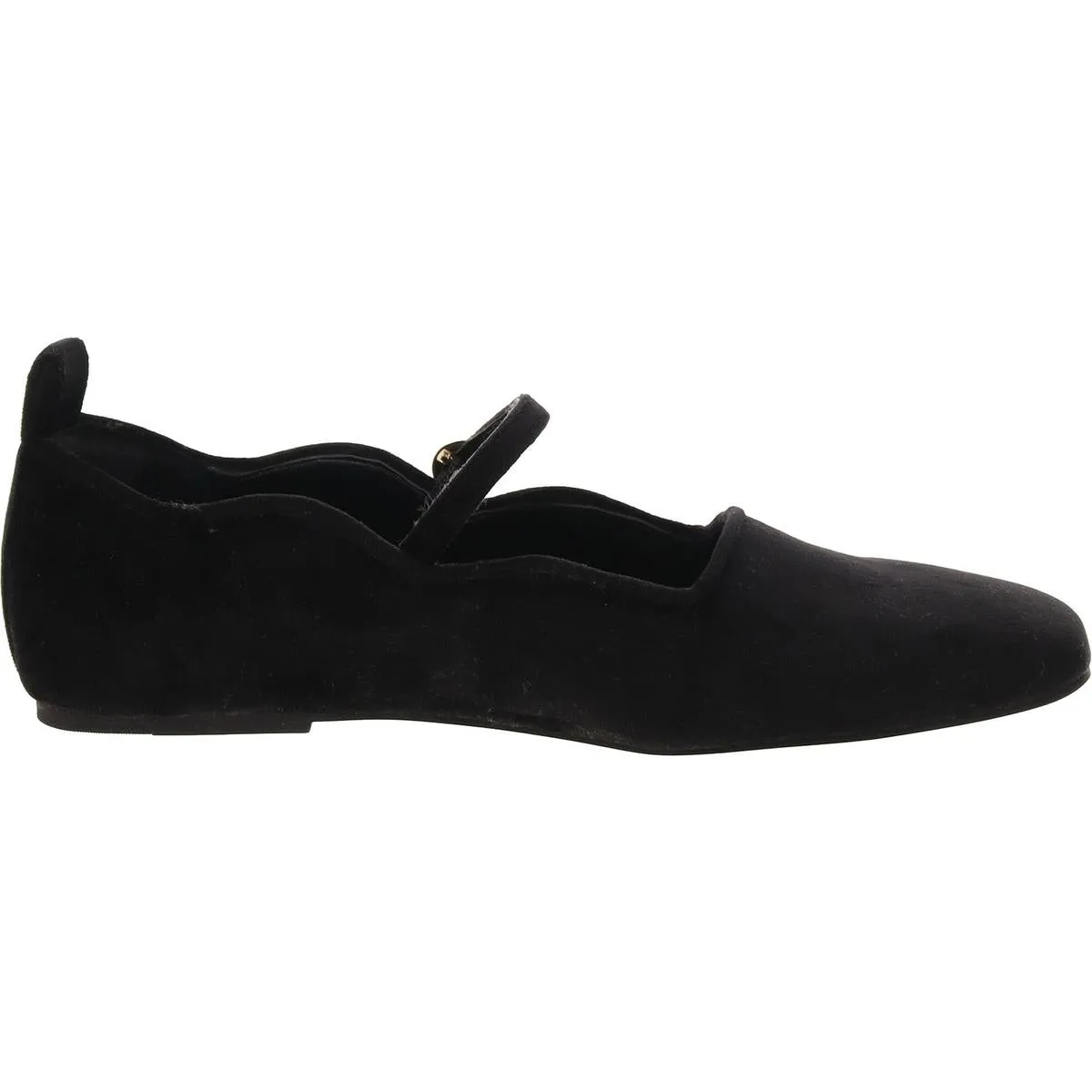 Womens Velvet Buckle Mary Janes