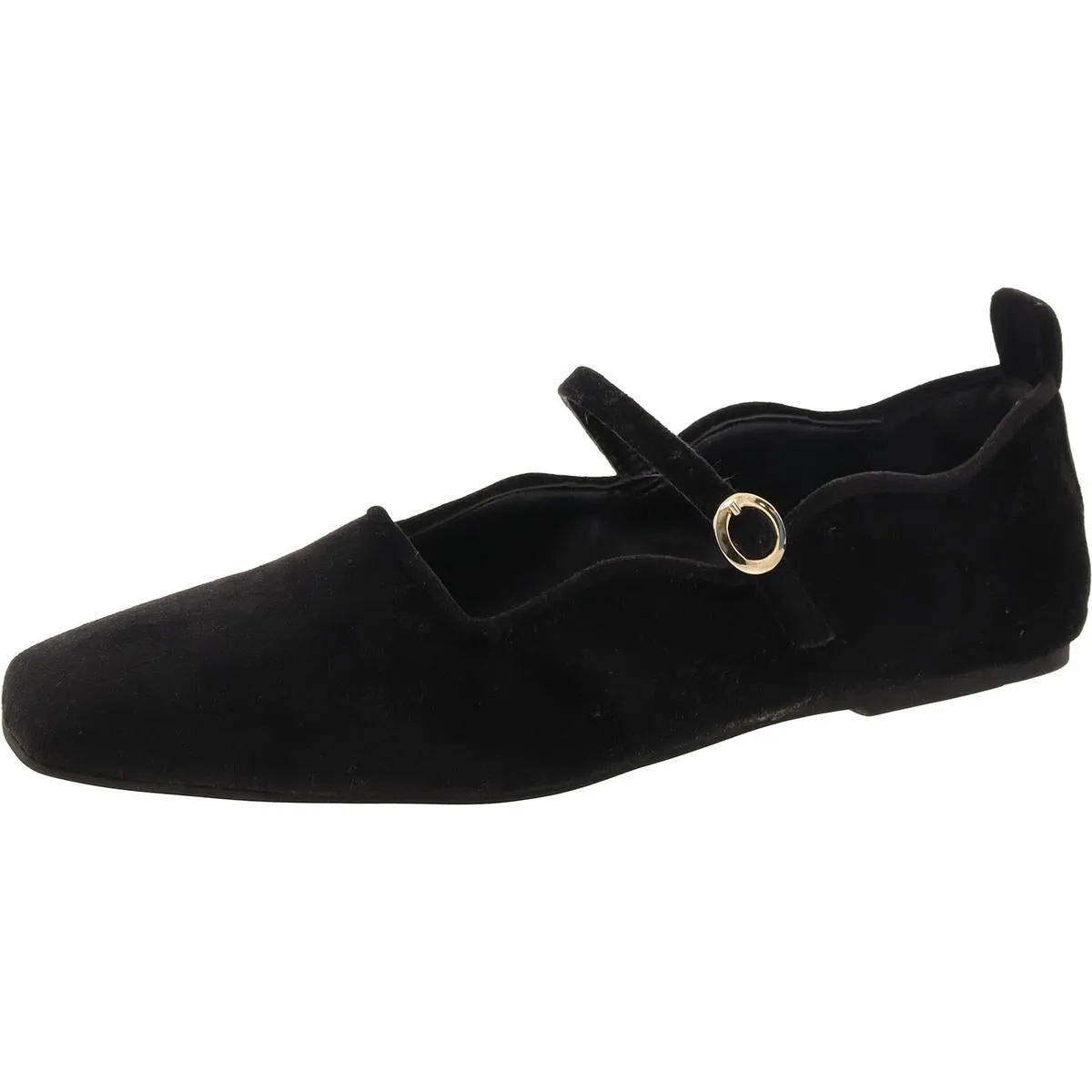 Womens Velvet Buckle Mary Janes