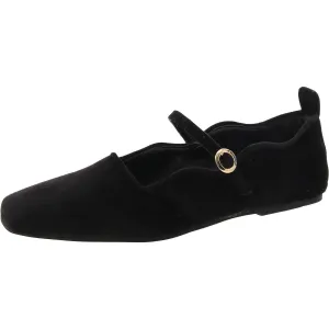 Womens Velvet Buckle Mary Janes
