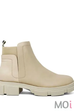 Yordana Lug Sole Boot In Nude