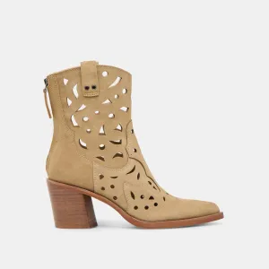 ZENOBI BOOTIES DK TAUPE SUEDE