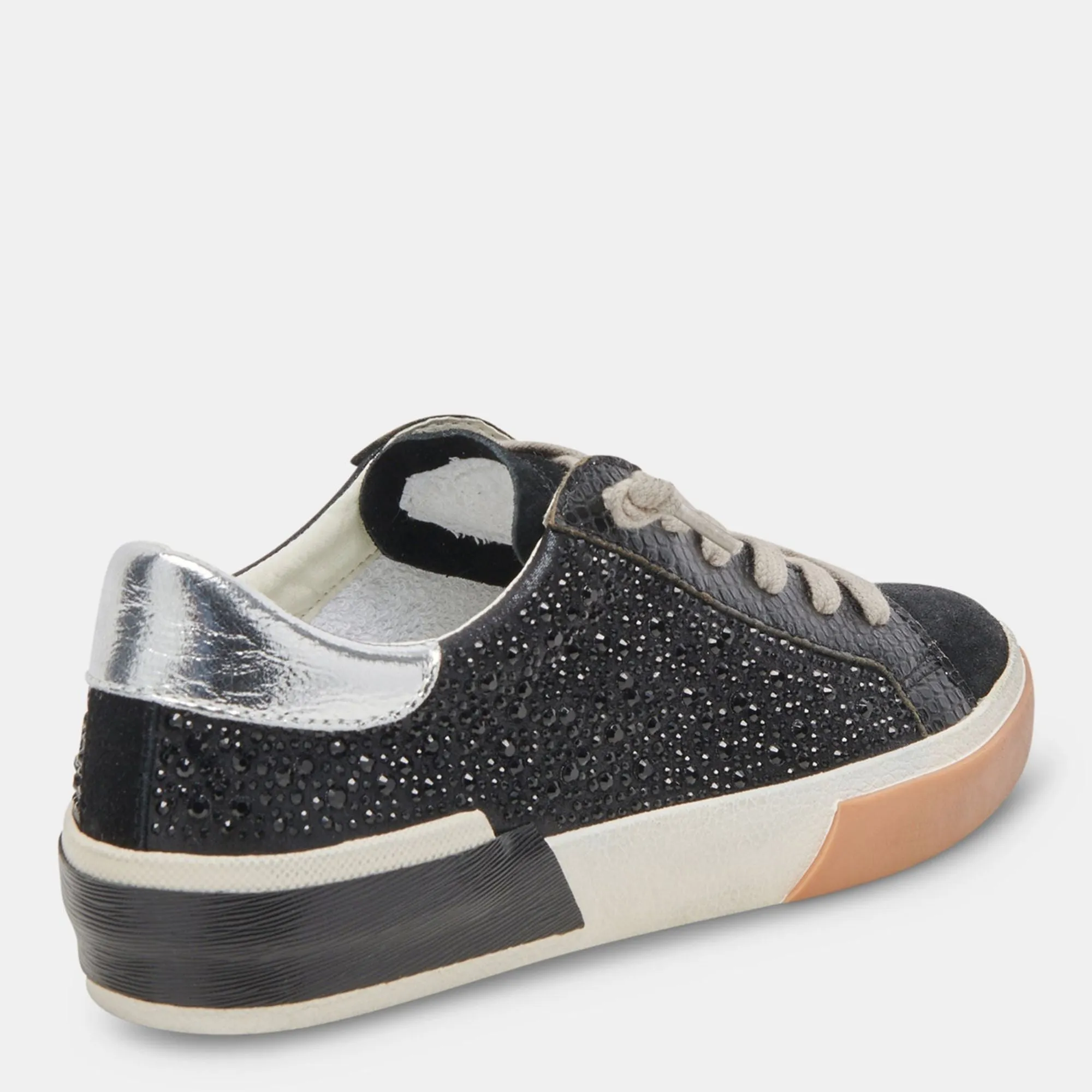 Zina Crystal Sneakers Black Suede
