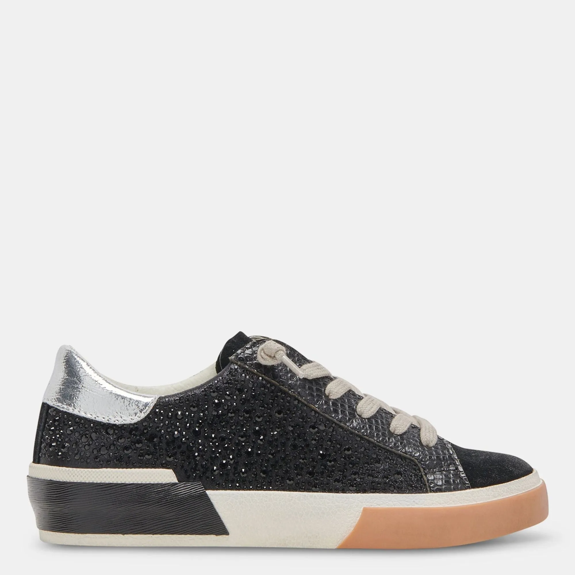 Zina Crystal Sneakers Black Suede