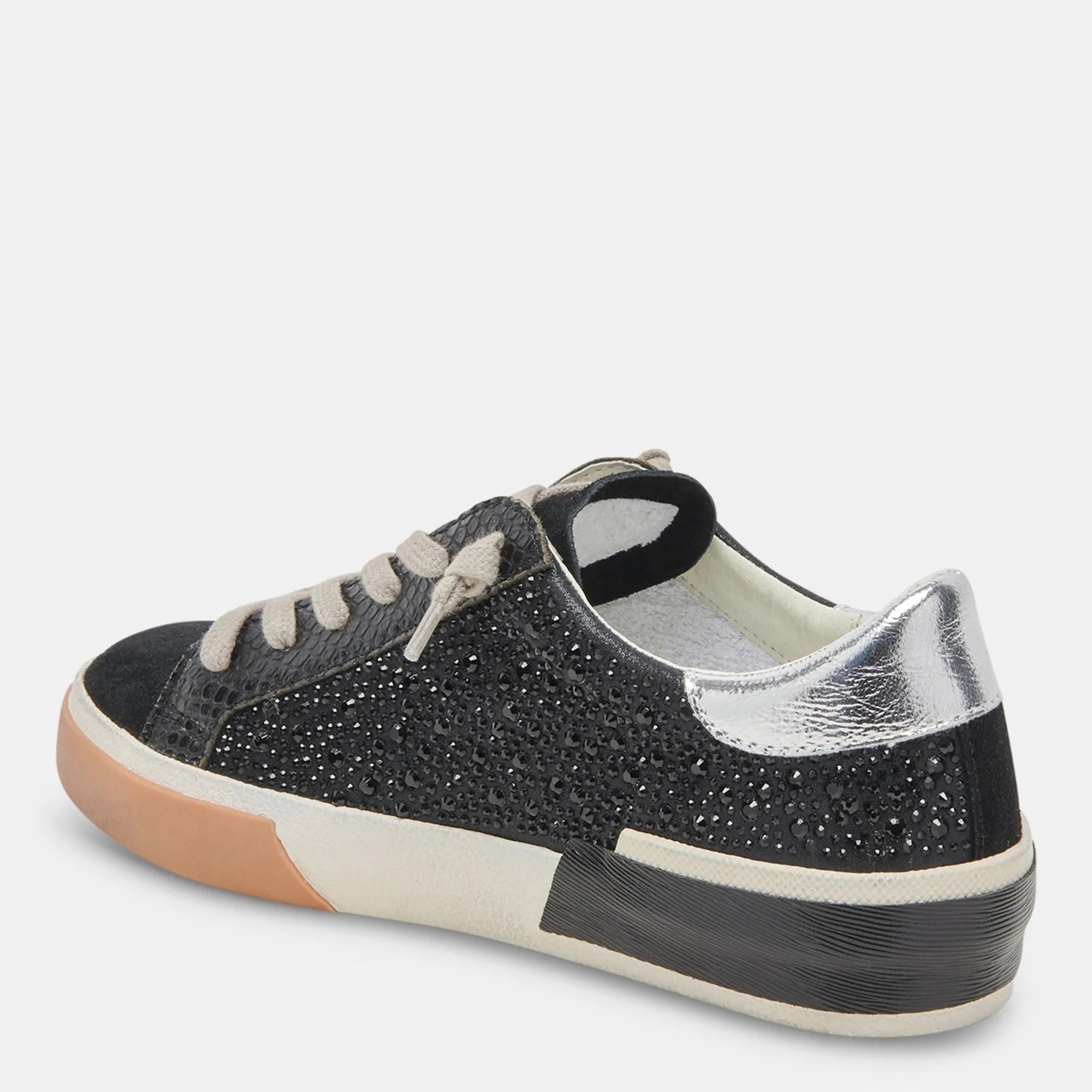 Zina Crystal Sneakers Black Suede